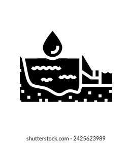 water reservoir hydroelectric power glyph icon vector. water reservoir hydroelectric power sign. isolated symbol illustration