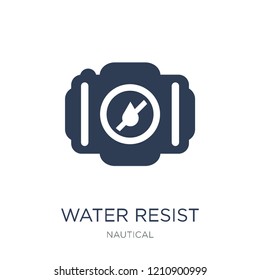 Water Resist Camera icon. Trendy flat vector Water Resist Camera icon on white background from Nautical collection, vector illustration can be use for web and mobile, eps10