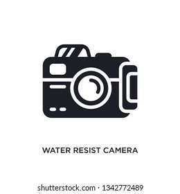 water resist camera isolated icon. simple element illustration from nautical concept icons. water resist camera editable logo sign symbol design on white background. can be use for web and mobile