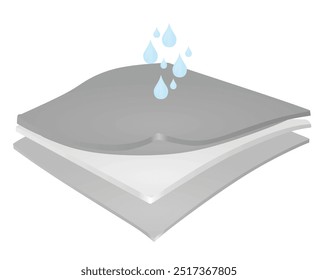 Water resistance layers. vector illustration