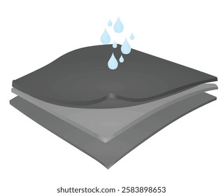 Water resistance layers. vector illustration