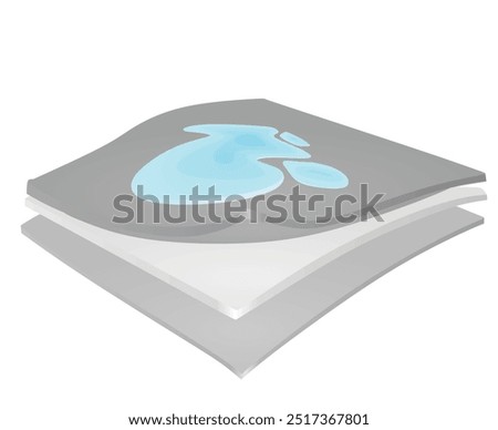 Water resistance layers. vector illustration