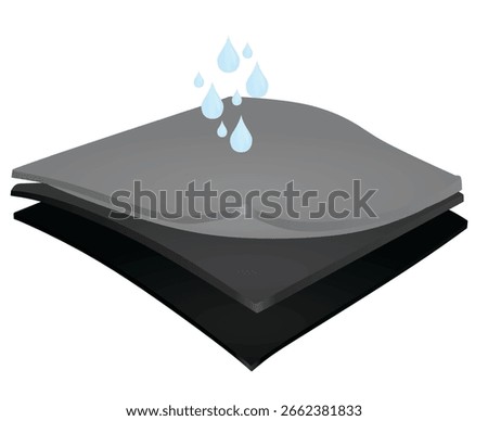 Water resistance layers. vector illustration	