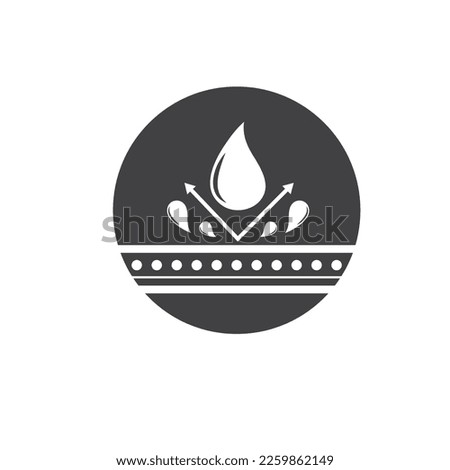 water resistance or water proof icon vector concept design template web