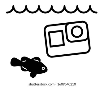 Water resistant action camera that can be used underwater