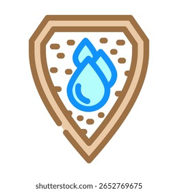 ícone de cor resistente à água vetor. sinal resistente à água. ilustração de símbolo isolado