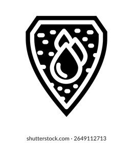 water resistant glyph icon vector. water resistant sign. isolated symbol illustration