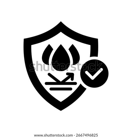 Water Resistant Icon Glyph Vector Illustration