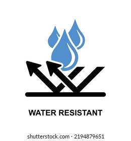 Water resistant icon isolated on white background vector illustration.