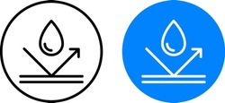 Water Resistant Icon Vector. Waterproof, Water Vector Icon Illustration.