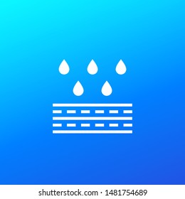 water resistant membrane icon, vector