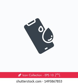 Water Resistant Phone Icon / Vector
