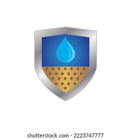 wasserbeständige oder wasserdichte Vektorsymbol-Design-Vorlage
