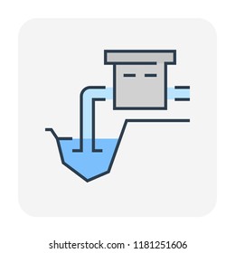 Water resource icon design, editable stroke.