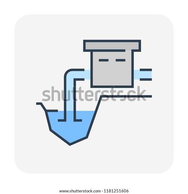 Water Resource Icon Design Editable Stroke Stock Vector (Royalty Free ...