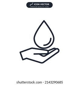water resource icon symbol template for graphic and web design collection logo vector illustration