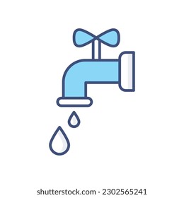 Ilustración del vector del icono de recursos hídricos.