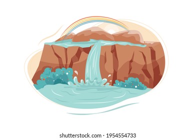 Water Resource. Renewable Energy Resources Illustration concept. Flat illustration isolated on white background.