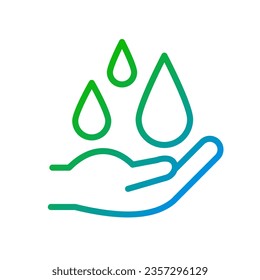 Water resources pixel perfect gradient linear vector icon. Exhausted natural sources. Environment conservation. Thin line color symbol. Modern style pictogram. Vector isolated outline drawing