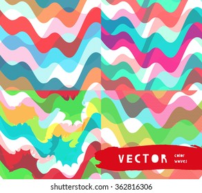 Water retro color seamless pattern 