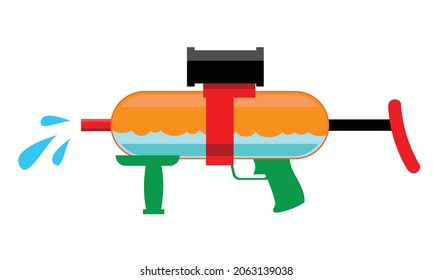 Water Riffle Gun Splash Kids Toy Vector Design