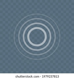 Water ripple isolated on transparent background. Water rings on the surface. Wave vector element