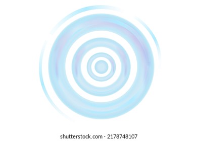 Water ripple on white background blue color top view circle water splash vector illustration
