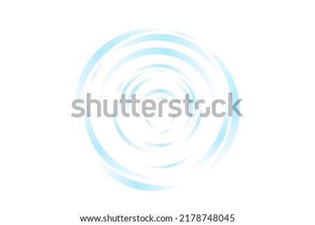 Water ripple on white background blue color top view circle water splash vector illustration