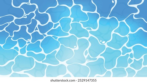 Water ripple surface with sunlight reflections. water texture top view