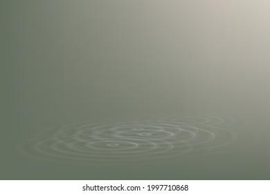 Water ripples from water droplet vector illustration background technology and nature for product display or placing text for advertisements water wave on gradient navy green background