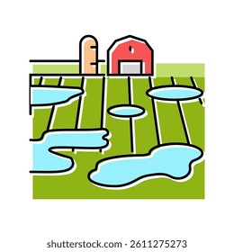 water rising inside home color icon vector. water rising inside home sign. isolated symbol illustration