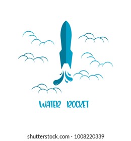 Water Rocket Vector Template Design
