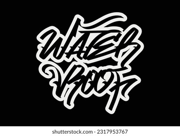 WATER ROOF word graffiti tag