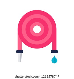 Water rope flat vector icon.
