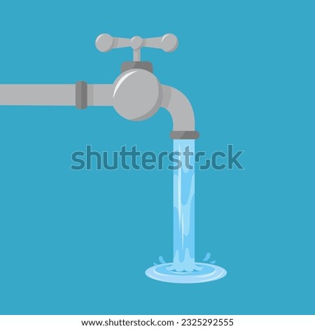 water running out of the tap