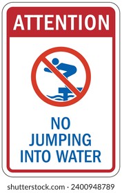 Water safety sign and labels