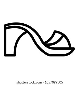 Water sandals icon. Outline water sandals vector icon for web design isolated on white background
