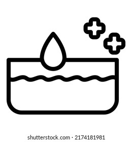 Water save icon outline vector. Clean energy. Eco bio