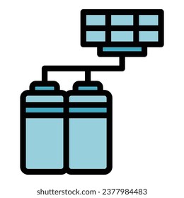 Water save panel icon outline vector. Eco clean. Ecology bio color flat