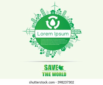 water save the world, concept of infographics. Vector illustration EPS10.