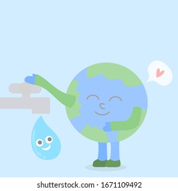 Water saving campaign poster.World Water Day is held annually on 22 March.Wallpapers about environmental conservation.