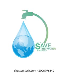 ilustración vectorial del concepto de ahorro de agua