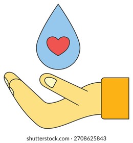 Icono de ahorro de agua aislado sobre fondo blanco