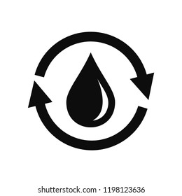 Water saving icon. Simple illustration of water saving vector icon for web design isolated on white background