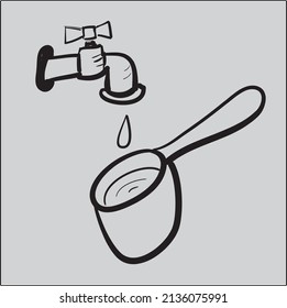 Water saving illustration graphic design illustration vector art template, clipart and stock vector