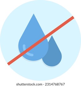 Imagen vectorial de icono de Escasez de Agua. Adecuado para aplicaciones web móviles y medios de impresión.