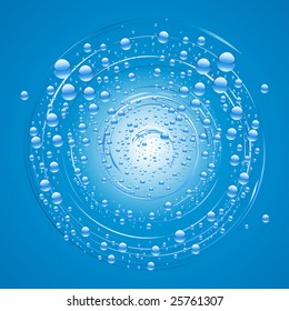 water scene with bubbles in a whirlpool pattern