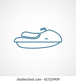 Water Scooter Blue Icon On White Background
