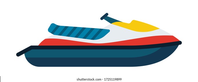 Water scooter Boats types vector icon flat isolated.