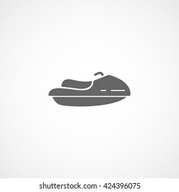 Water Scooter Flat Icon On White Background